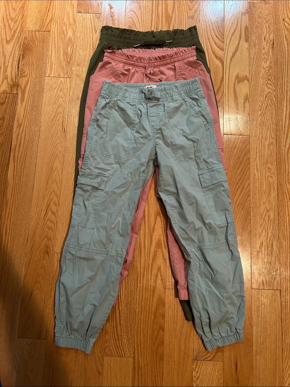 Vanilla Star, Old Navy & SO Cargo Joggers - Light Blue, Dusty Pink & Olive